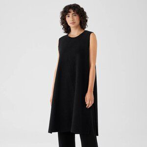 EILEEN FISHER Black Wool Crepe Tunic